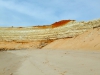 Carbonate et couche fossilifère à dents de requin (ocre) - Dakhla