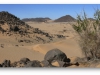 Massif gabbroïque de Tichla. Erosion typique à débit « en boules »